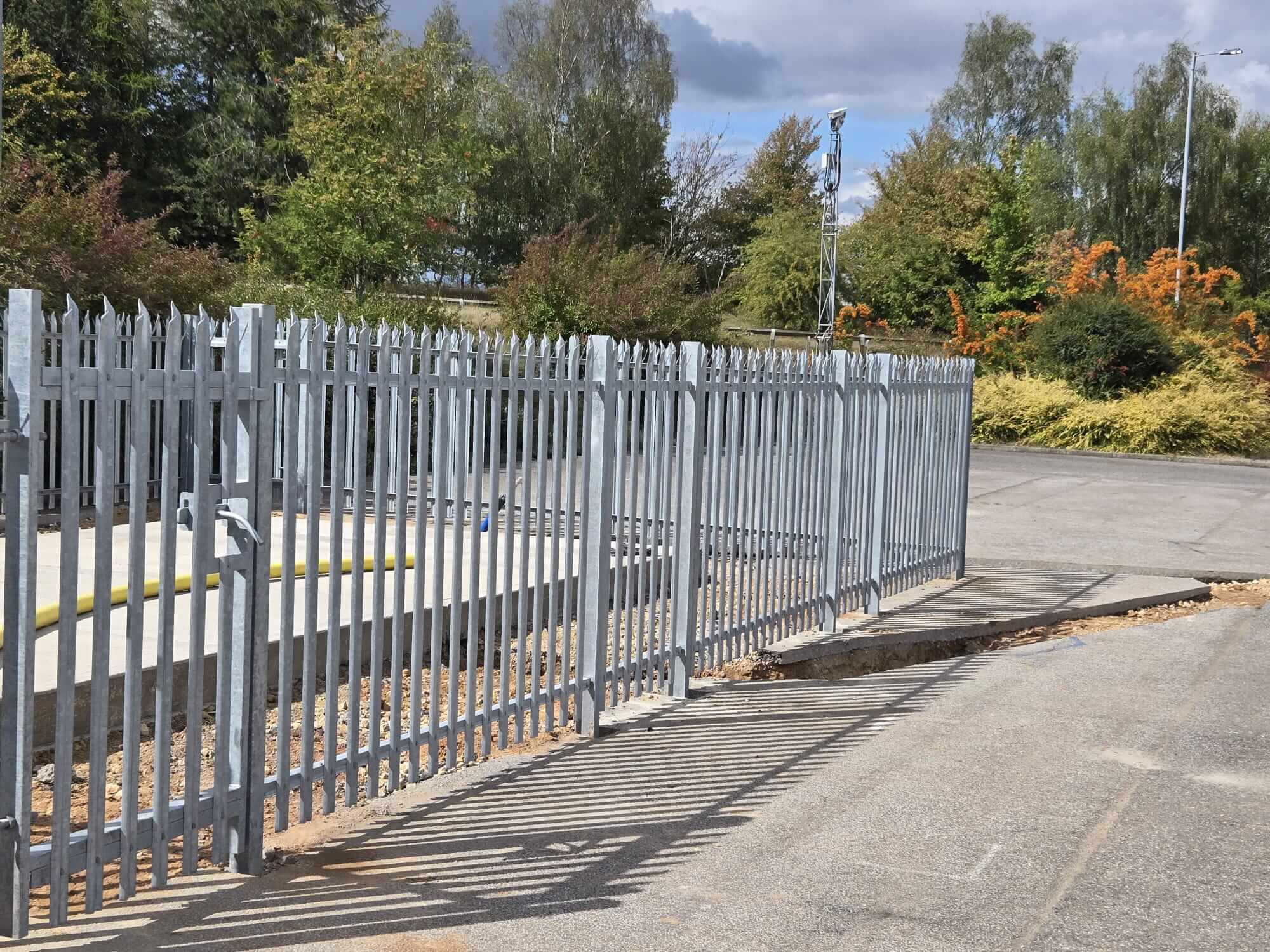 2.4m High Galvanised Palisade Fencing for Nottingham Substation ...